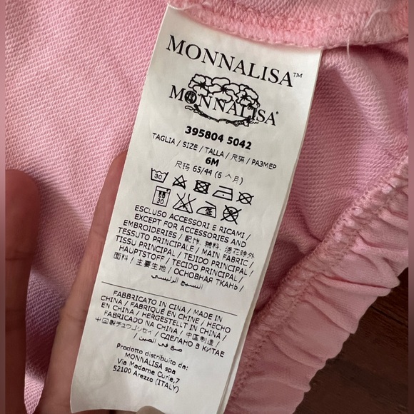 MONNALISA Baby Pink Cardigan+Dress - Picture 6 of 14